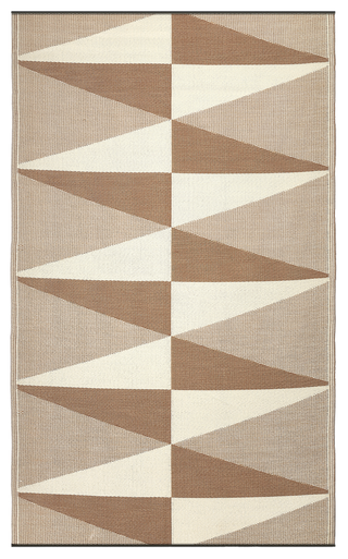 Tucson Natural Geometric Reversible Outdoor Patio Rug