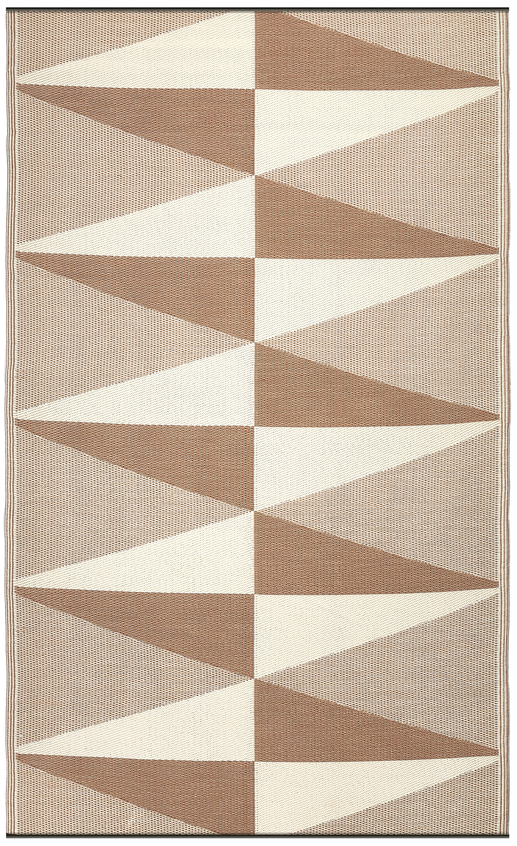 Tucson Natural Geometric Reversible Outdoor Patio Rug