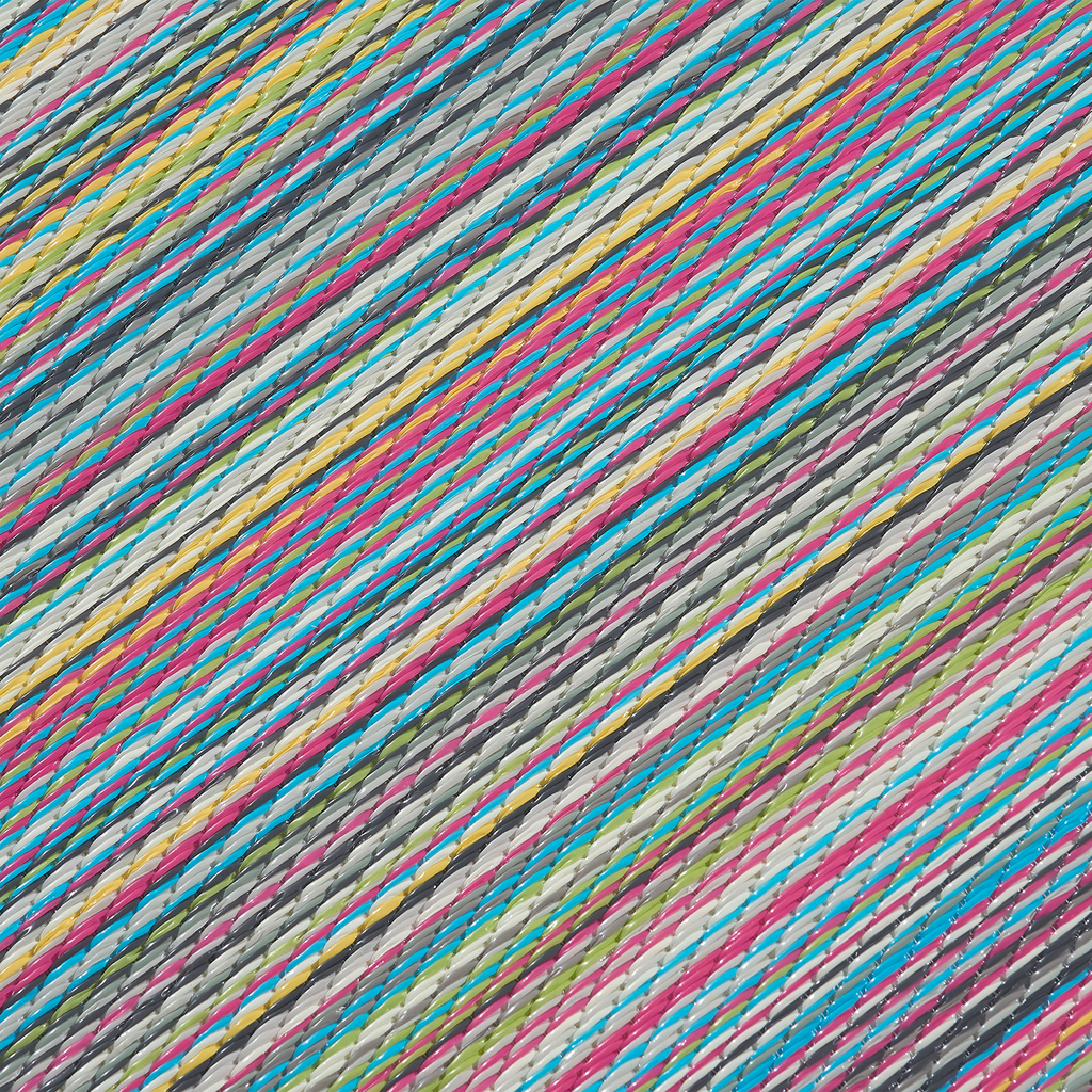 Cancun Candy Striped Reversible Outdoor Patio Rug