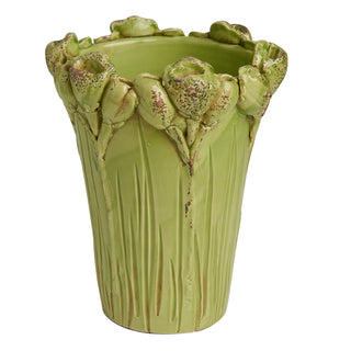 Les Fleur Green Vase with Flowers | Elegant 9