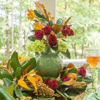 Tall Tulipiere, White/Sage Green