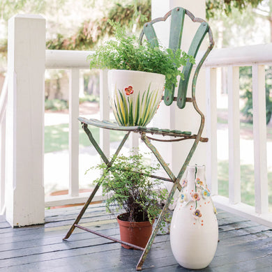 Colorful Flower Cachepot | Handmade Italian Ceramic Planter