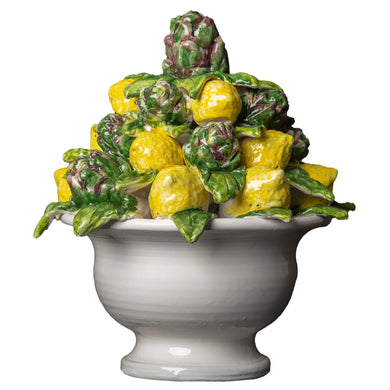 Lemon & Artichoke Topiary, Ivory/Painted