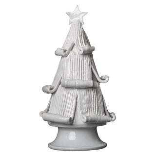White Christmas Tree with Curled Branches, Medium/Large