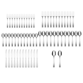 Cambridge Madison Satin 62-Piece Flatware Set with Wood Tray, 18/0 stainless steel (view 2)
