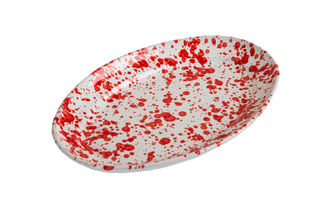 Taverna Speckled Red/White, Oval Platter/Serving Bowl