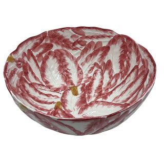 Compagnia Bowl/Platter, Large, Pink/Green Radish