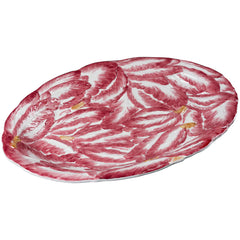 Compagnia Bowl/Platter, Large, Pink/Green Radish