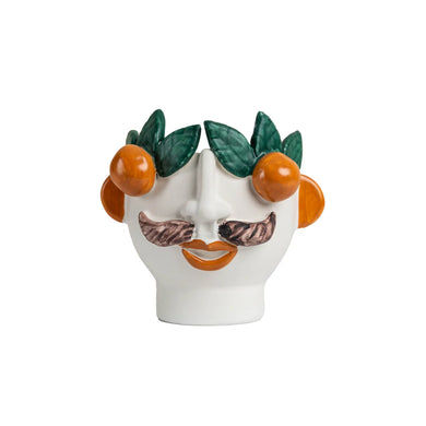 Studio Z Cachepot, Small Head with Mandarins