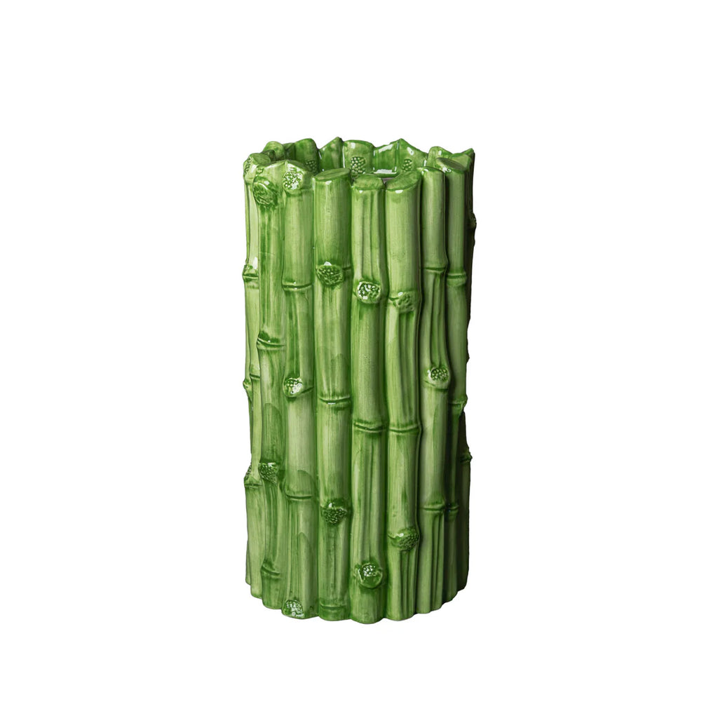 Bamboo All Around Vase, Green, Small/Medium/Large