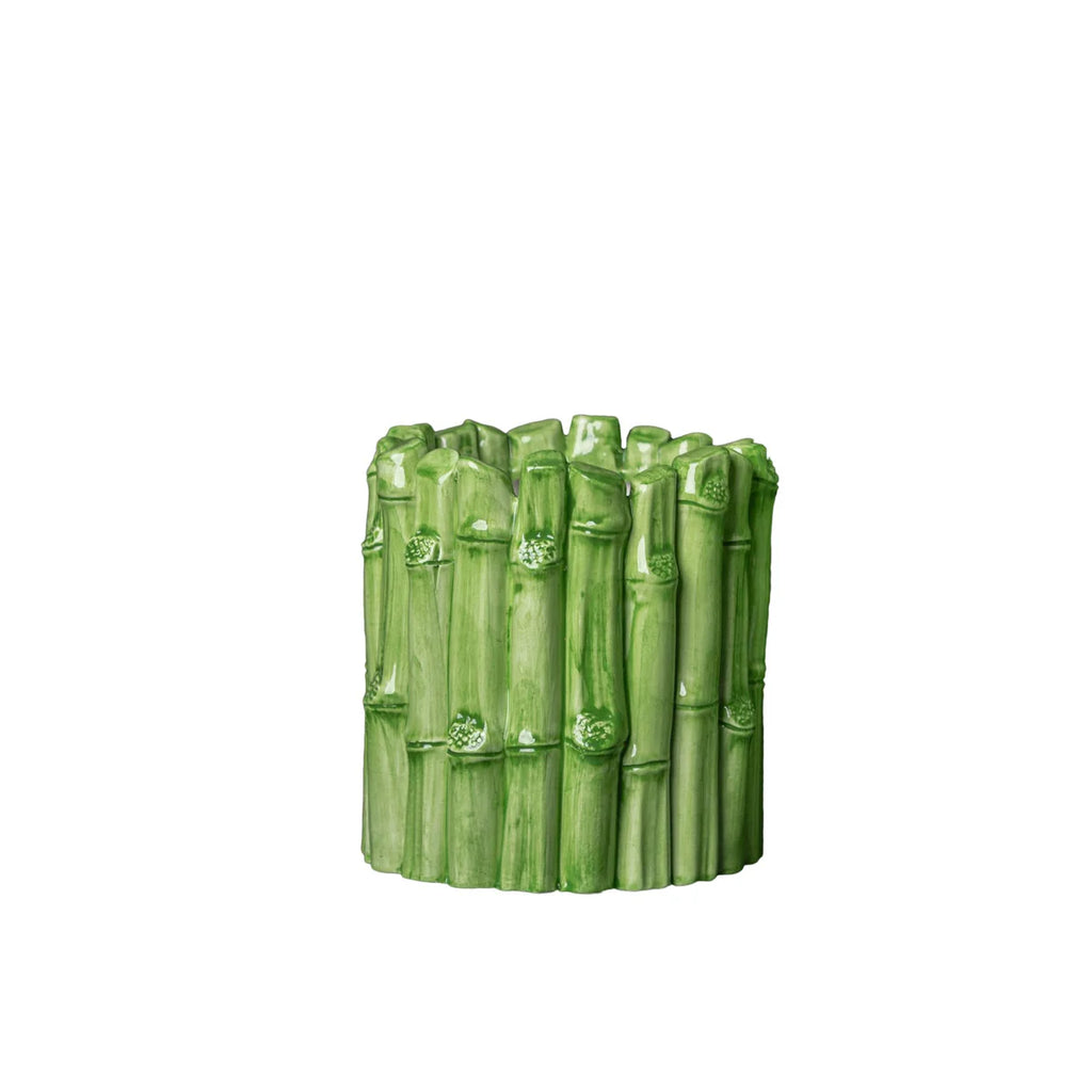 Bamboo All Around Vase, Green, Small/Medium/Large