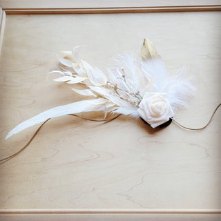 Boho Western Floral Feather Bridal Hat – Statement Wedding Hat