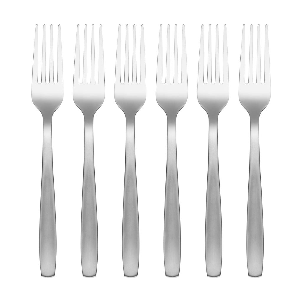 Cambridge Paulina Satin Mirror Dinner Forks, Set of 6, 18/0 stainless steel