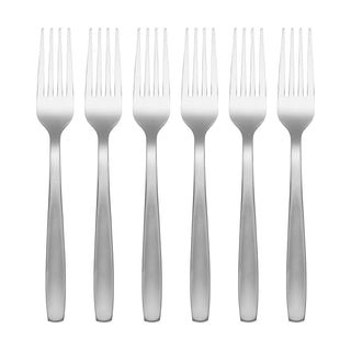 Cambridge Paulina Satin Mirror Dinner Forks, Set of 6, 18/0 stainless steel