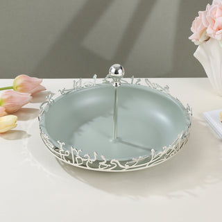 Jiwar - Medium Serving Stand - Mint Green & Silver