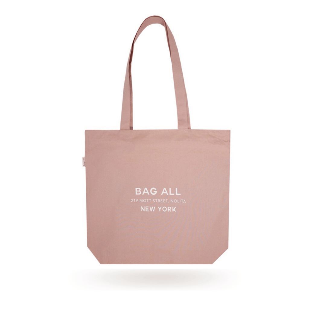 New York City Tote with Zipper and Inside Pocket – Pink/Blush