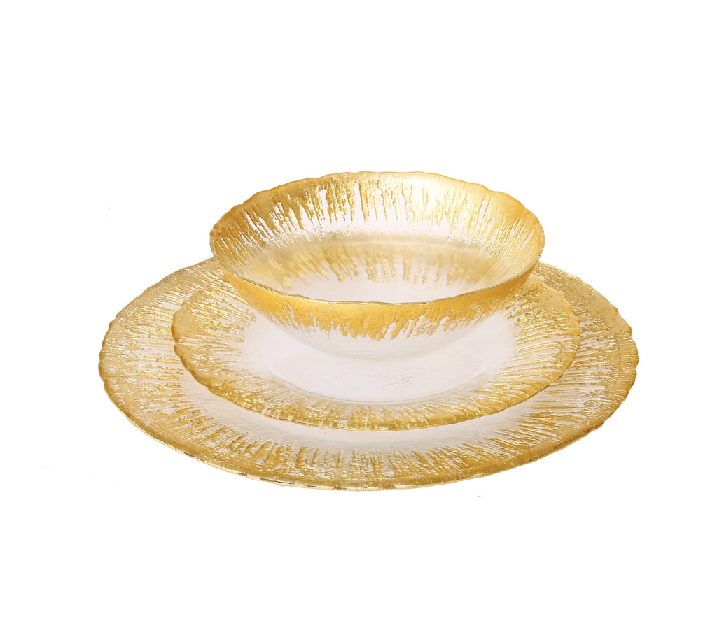 Elegant Gold Accent Dinnerware Collection – 12-Piece Set