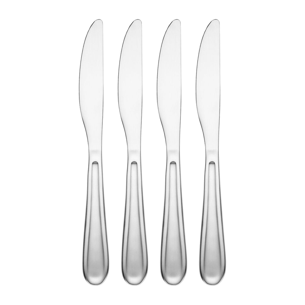Cambridge Malibu Satin Dinner Knives, Set of 4, stainless steel
