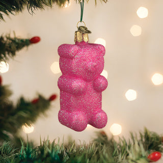 Glistening Jelly Bear Ornament – Cute Sparkling Christmas Tree Decoration