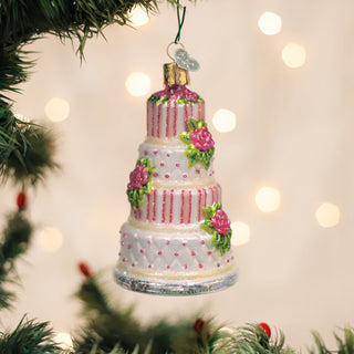 Elegant Wedding Cake Ornament – Perfect Keepsake for Brides & Grooms