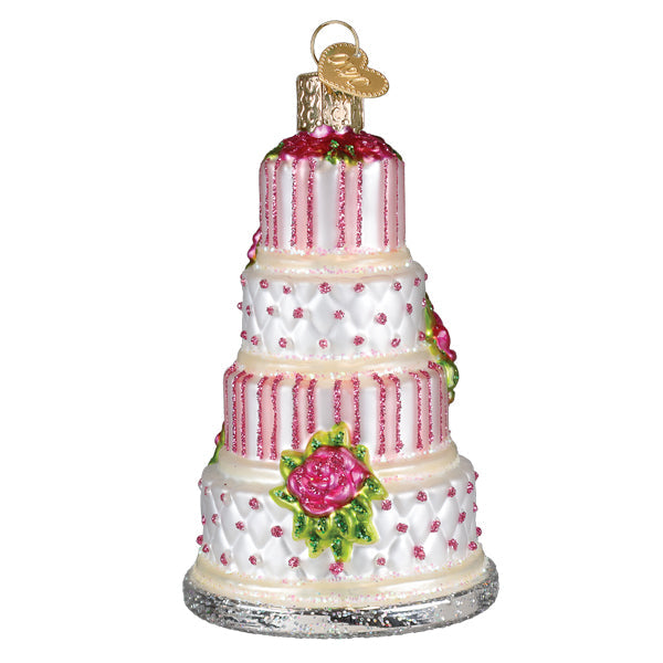 Elegant Wedding Cake Ornament – Perfect Keepsake for Brides & Grooms