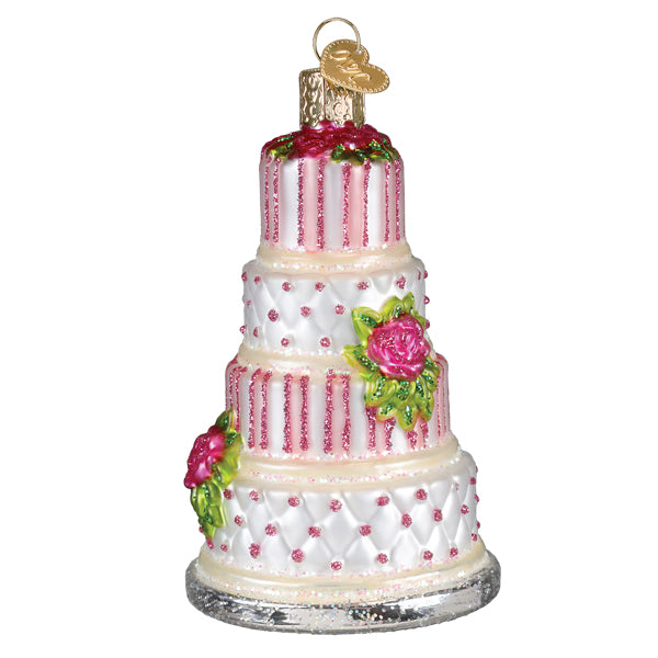 Elegant Wedding Cake Ornament – Perfect Keepsake for Brides & Grooms