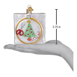 Handmade Christmas Cross Stitch Ornament – Festive Holiday Tree Decoration