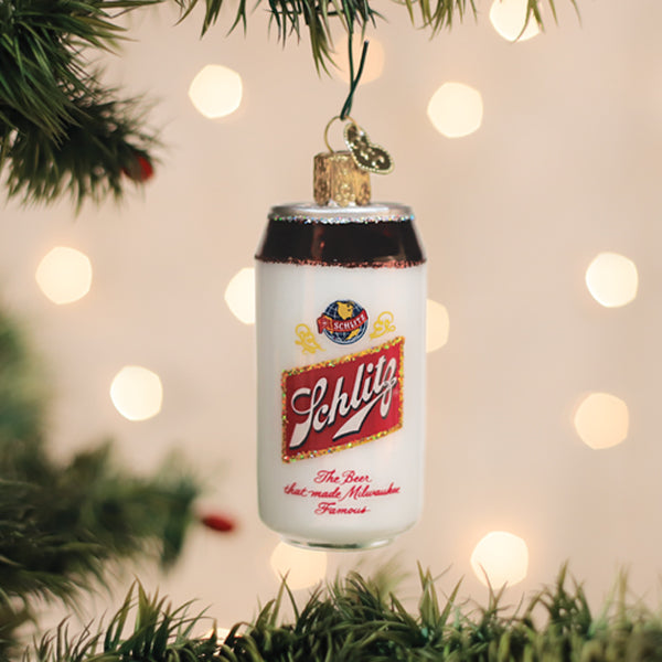 Schlitz Beer Can Ornament – Retro Christmas Tree Decoration for Beer Lovers