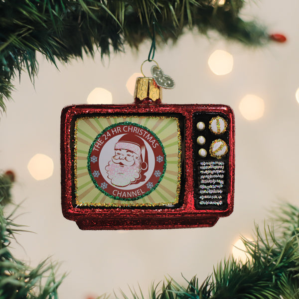 24 Hr Christmas Channel Ornament – Festive Holiday TV-Themed Decoration
