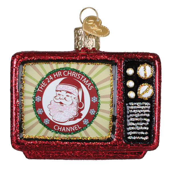 24 Hr Christmas Channel Ornament – Festive Holiday TV-Themed Decoration