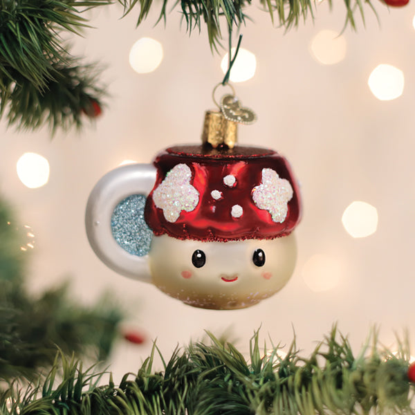 Mushroom Coffee Ornament – Unique Decorative Piece for Home or Office