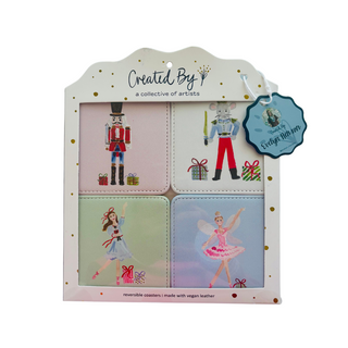 Elegant Nutcracker Ballet Holiday Coasters – Set of 4
