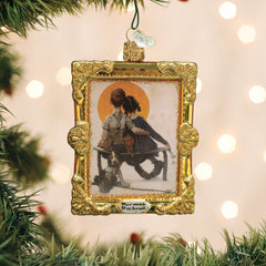 Norman Rockwell Boy & Girl Ornament – Classic Holiday Collectible Decor