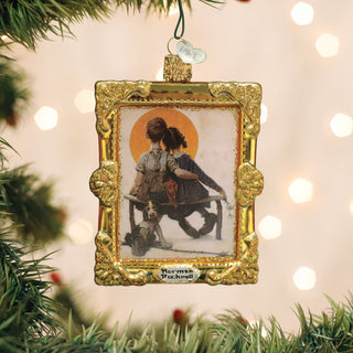 Norman Rockwell Boy & Girl Ornament – Classic Holiday Collectible Decor