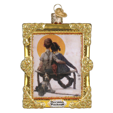 Norman Rockwell Boy & Girl Ornament – Classic Holiday Collectible Decor