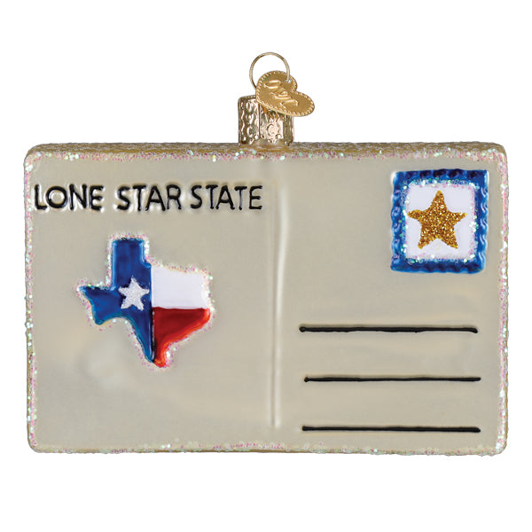 Texas Postcard Ornament – Vintage Lone Star State Christmas Decor