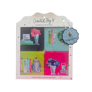 Believe in Your(Shelf) Book Lover Coasters – Set of 4