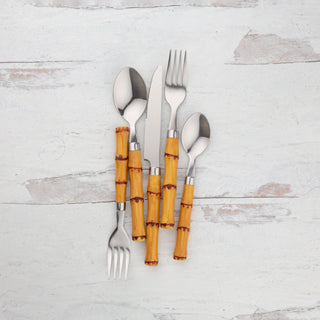 Cambridge Bamboo Plastic Handle 20-Piece Flatware Set, 18/0 stainless steel (view 9)