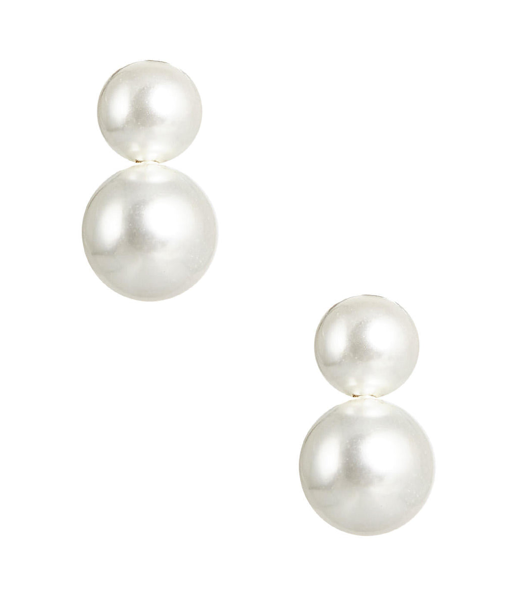 Audrey - Double Pearl earrings - Belle of the Ball