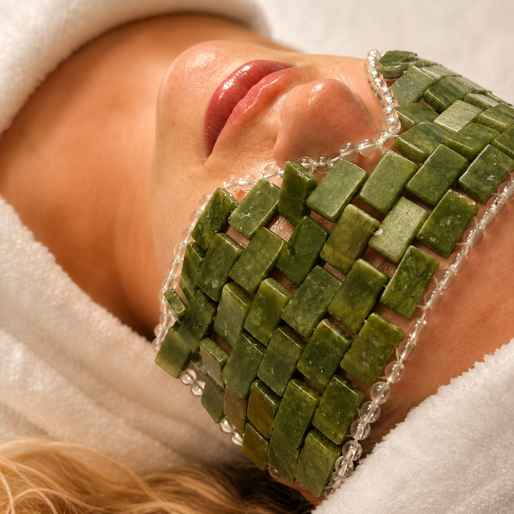 Terra Jade Natural Eye Mask – Cooling Xiuyan Jade Crystal Eye Therapy