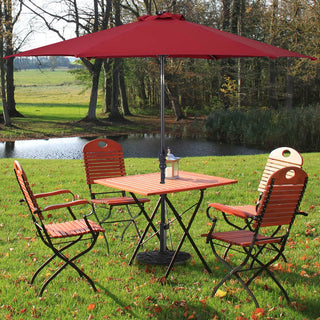 20-Inch Half-Round Resin Patio Umbrella Base – Antique Black