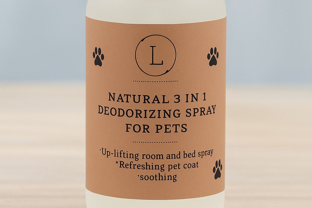Natural Deodorizing Spray for Pets – Organic Odor Control for Dogs & Cats