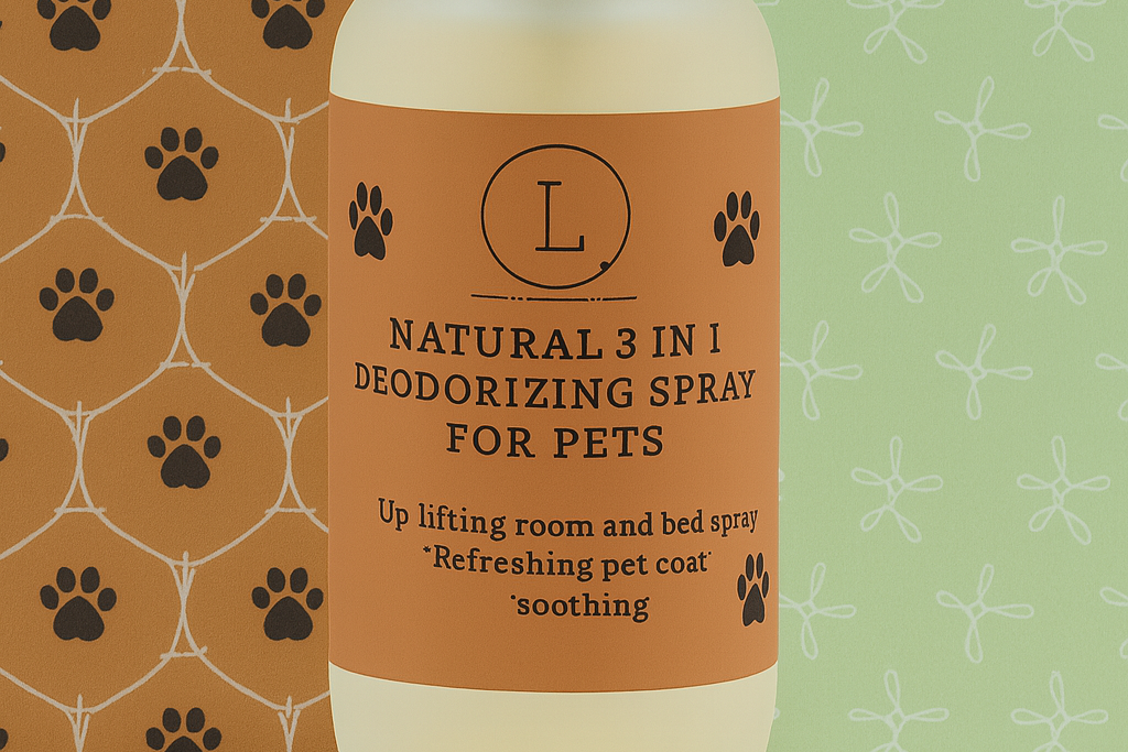 Natural Deodorizing Spray for Pets – Organic Odor Control for Dogs & Cats