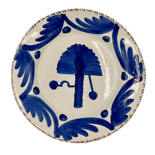 Casa Nuno Blue & White/Pink & White/Green & White Dinner Plate, Palm, Set Of 2