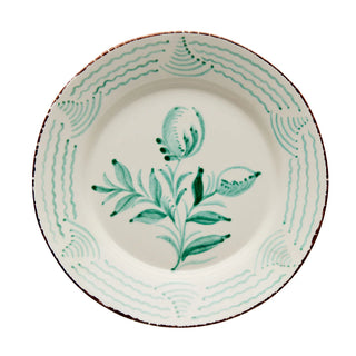 Casa Nuno Blue & White/Pink & White/Green & White Dinner Plate, 2 Flowers/Waves, Set of 2