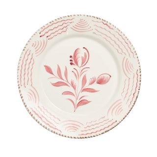Casa Nuno Blue & White/Pink & White/Green & White Dinner Plate, 2 Flowers/Waves, Set of 2
