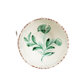 Casa Nuno Bowl, Blue/Pink/Green with Flowers & Waves, Set of 2