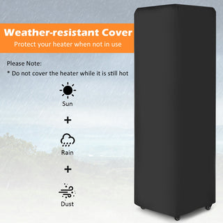 41,000 BTU Propane Patio Heater with Glass Flame Tube and Metal Hood