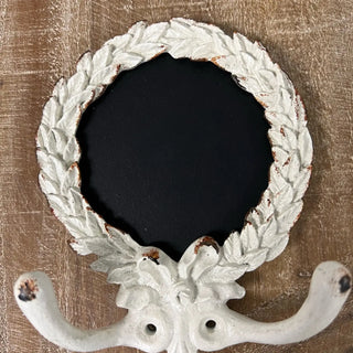 Double Wall Hook with Chalkboard and Photo Display