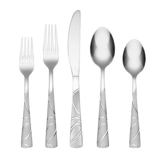 Cambridge Sasha Sand 20-Piece Flatware Set, 18/0 stainless steel